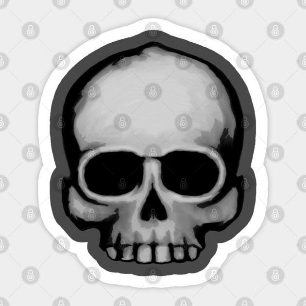 Skull Design - Dark Sticker by 4nObjx